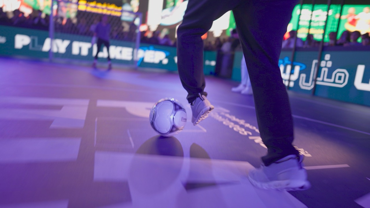 Football activation from the Visa and Emirates NBD event film