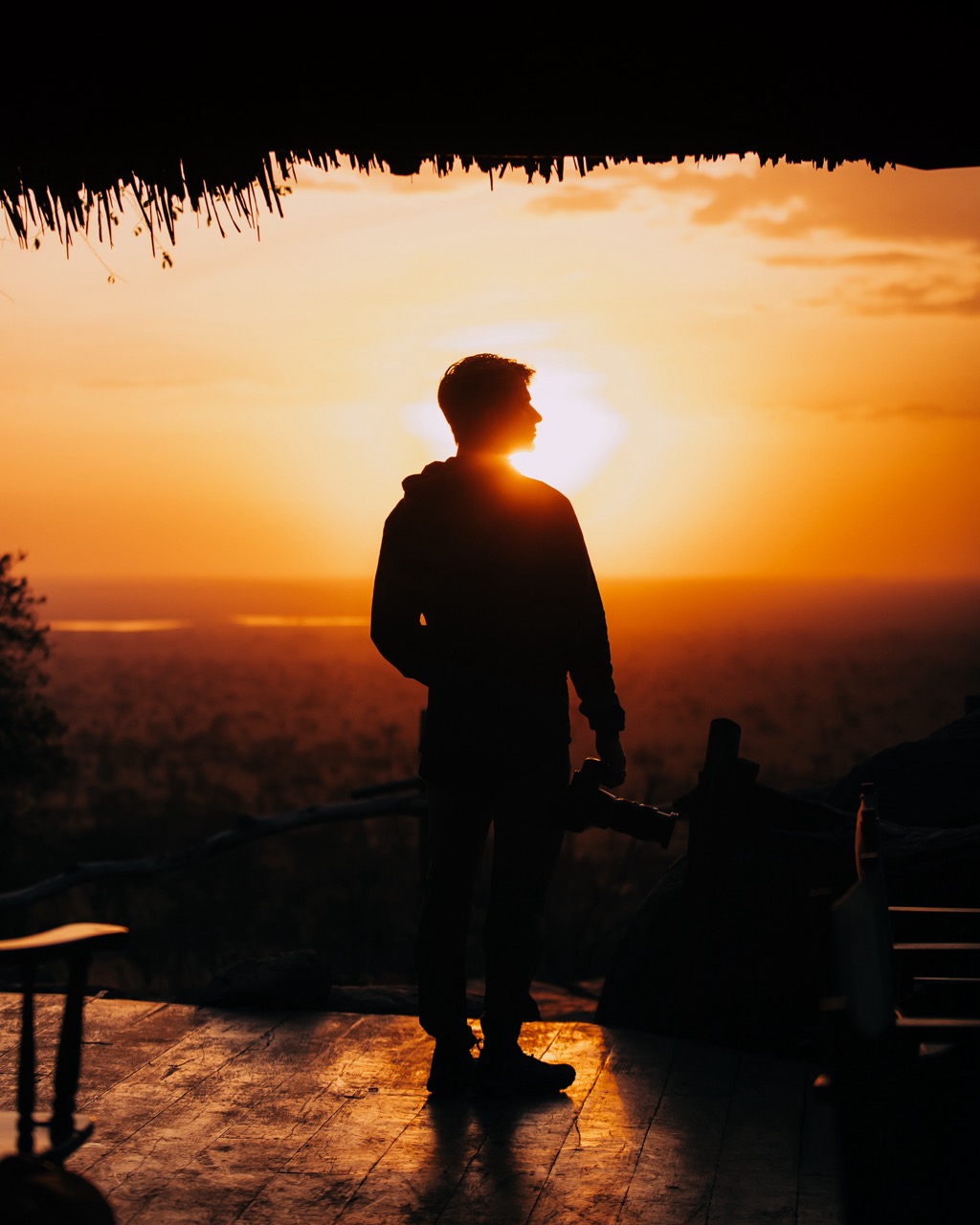 Golden sunset at an Elewana safari lodge